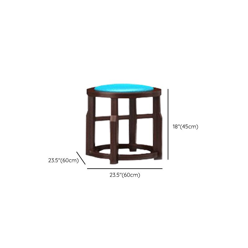 Brown Solid Wood Standing 2 Drawer Vanity Dressing Table Set