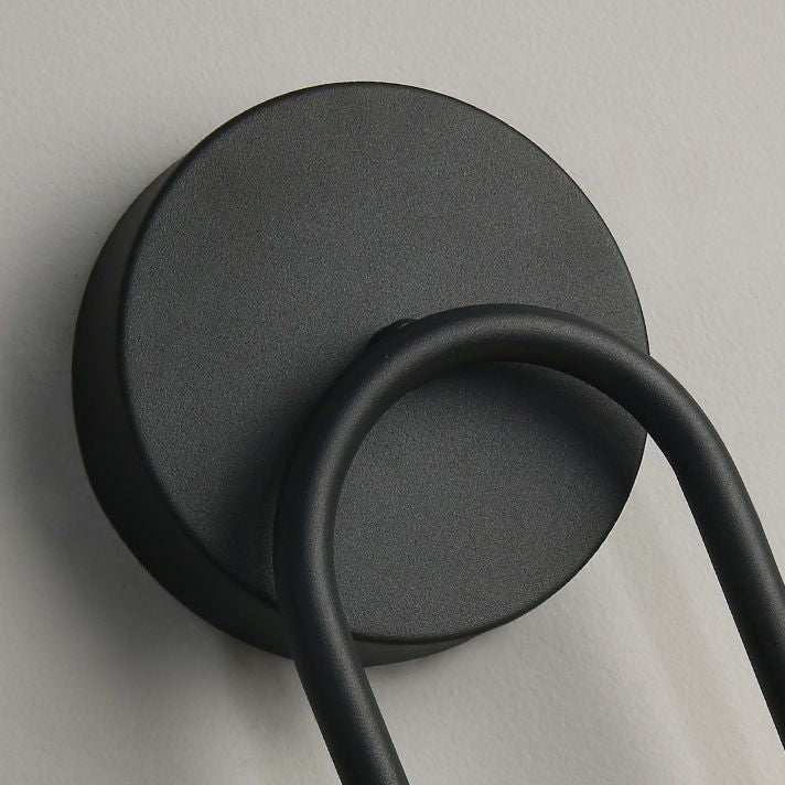 Black Metal LED Wall Lamp 2 Light Hanging Wall Sconce Lamp with Glass Globe and Acrylic Shade