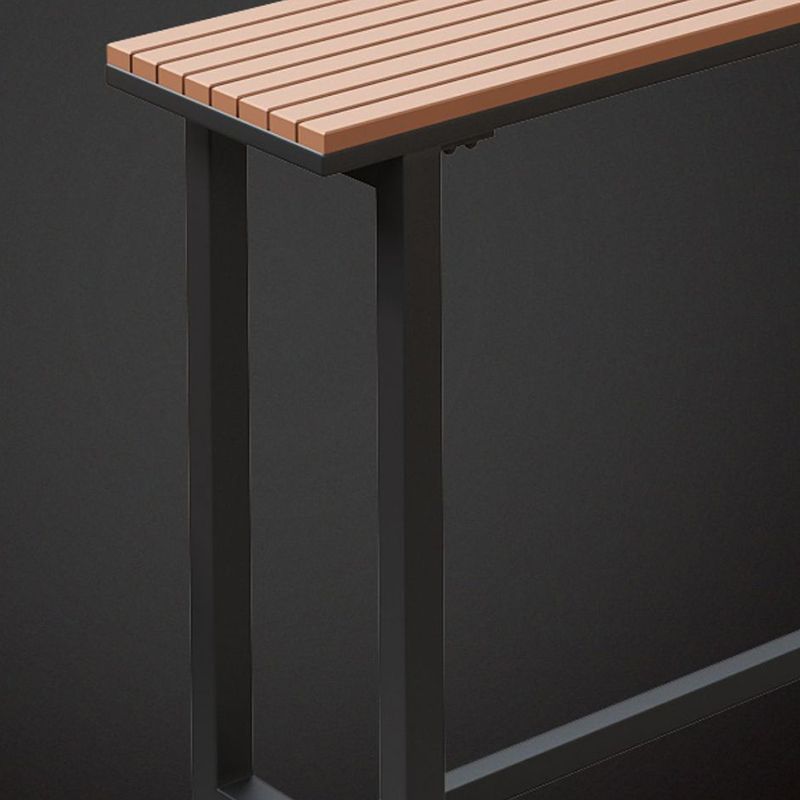 Industrial Metal Base Bar Table Pub Height Dining Table for Outdoor