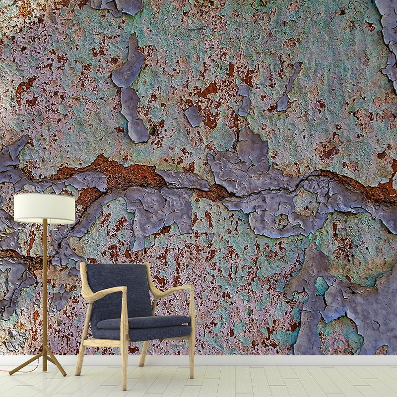 Industrial Style Metal Mural Wallpaper Wall Decor Waterproof, Home Decor