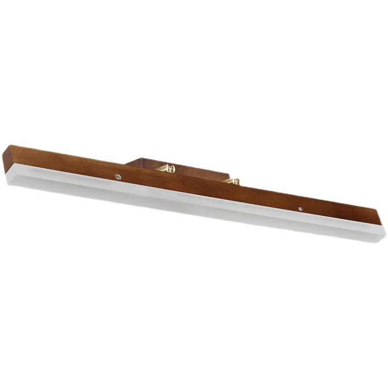 Miroir à LED en bois Light moderne nordique ajusté en application murale à la salle de bain pour la salle de bain