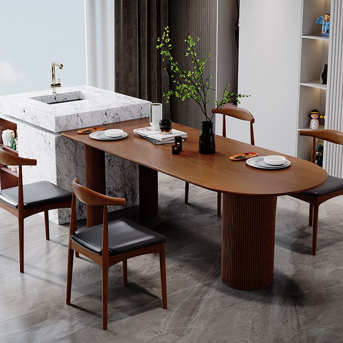 Tavolo da pranzo in legno massiccio in legno massiccio tavolo da pranzo in stile contemporaneo con 3 gambe