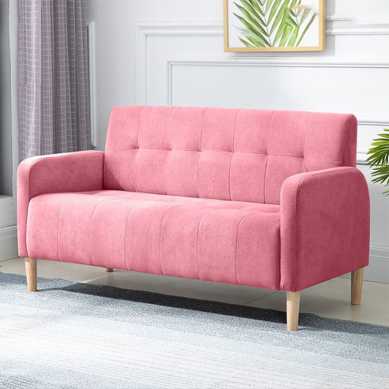 Scandinavian Settee Tufted Square Arm Living Room 3 Seater Seating