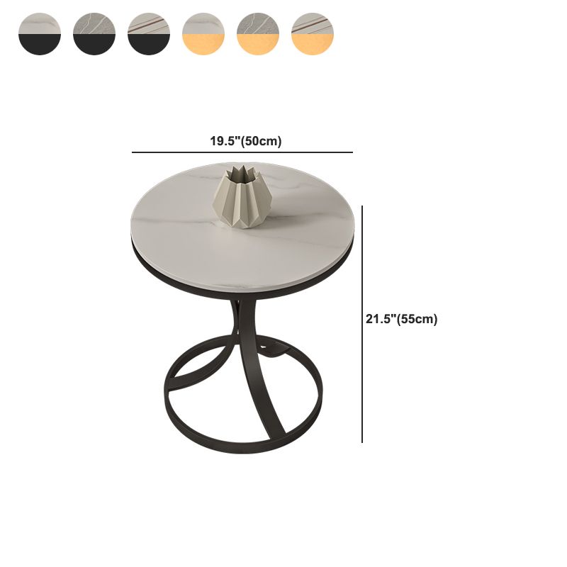 21.65" Tall Contemporary Style Side End Table Metal Frame Side Accent Table