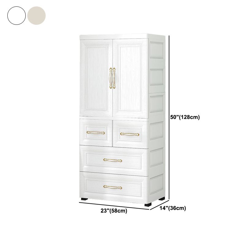 Modern Style Plastic Wardrobe Cloth Rod Included Wardrobe Closet