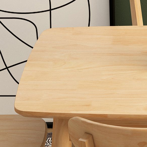 Modern Solid Wood Dining Room Set with Rectangle Home Dining Table Furniture