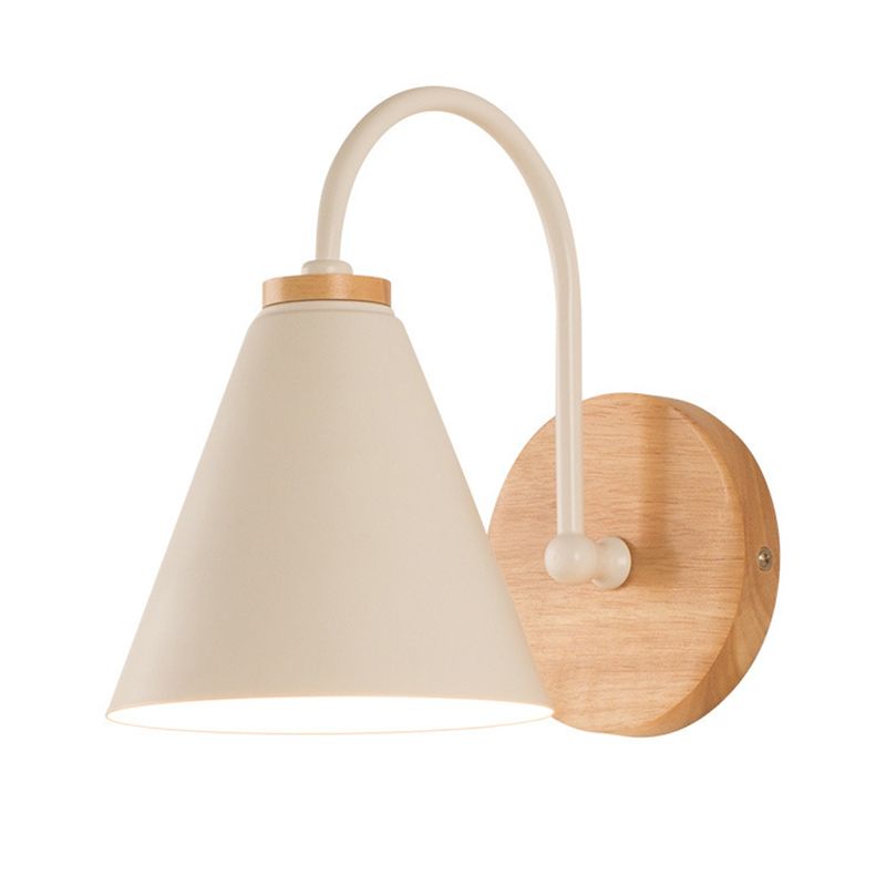 Industrial Wall Lamp Cone Shade Metal 1 Light Sconces for Bedroom