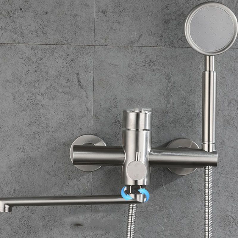 Bathroom Bathtub Faucet Rod Handle Handheld Shower Head Bathtub Faucet