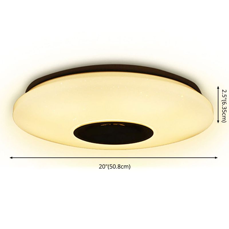 Modern Style Flush Mount Fixture LED Ceiling Light Smart Bluetooth Music Ceiling Lamp
