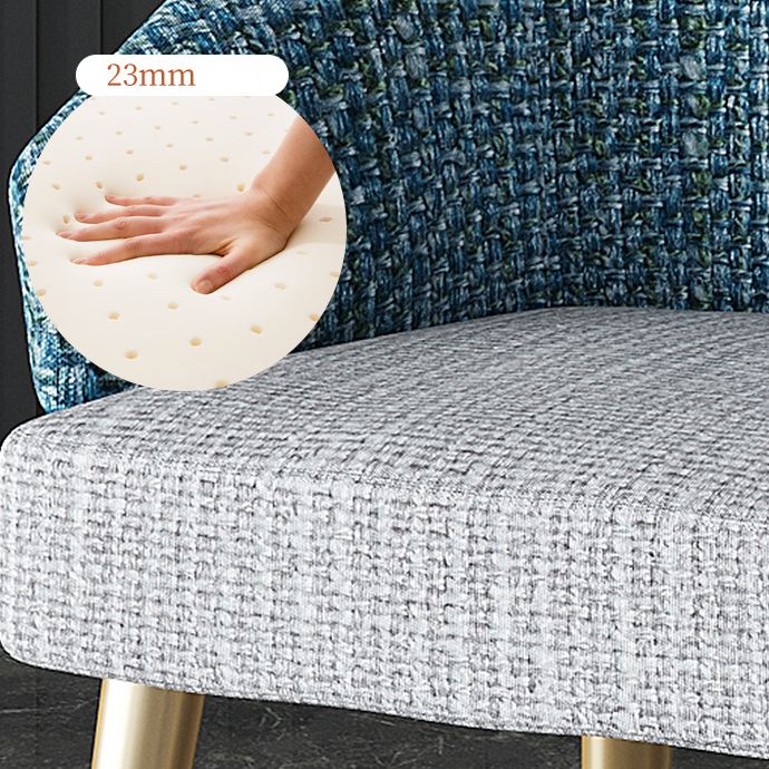 Sillón interior escandinavo tapizado Parsons Back Silla de comedor de metal