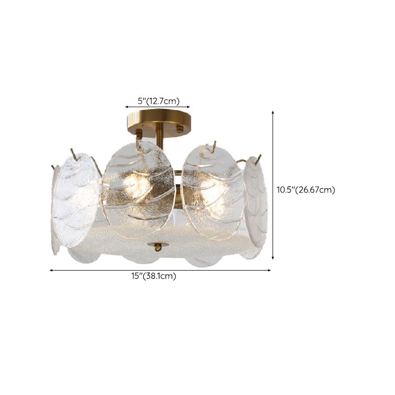 Nordic Ceiling Lamp Simple Glass Shade Flush Mount Light Fixture