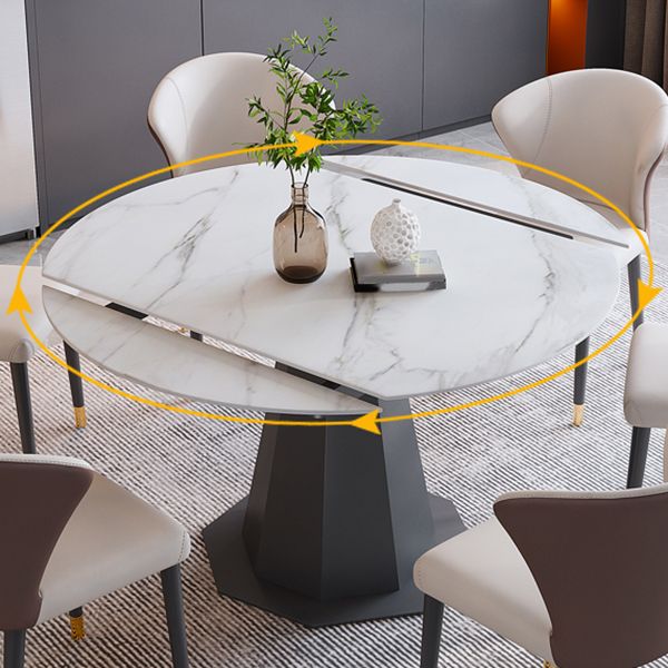 Modern Round Stone Dining Table Set 1/2/5/7 Pieces Dining Set for Home Use