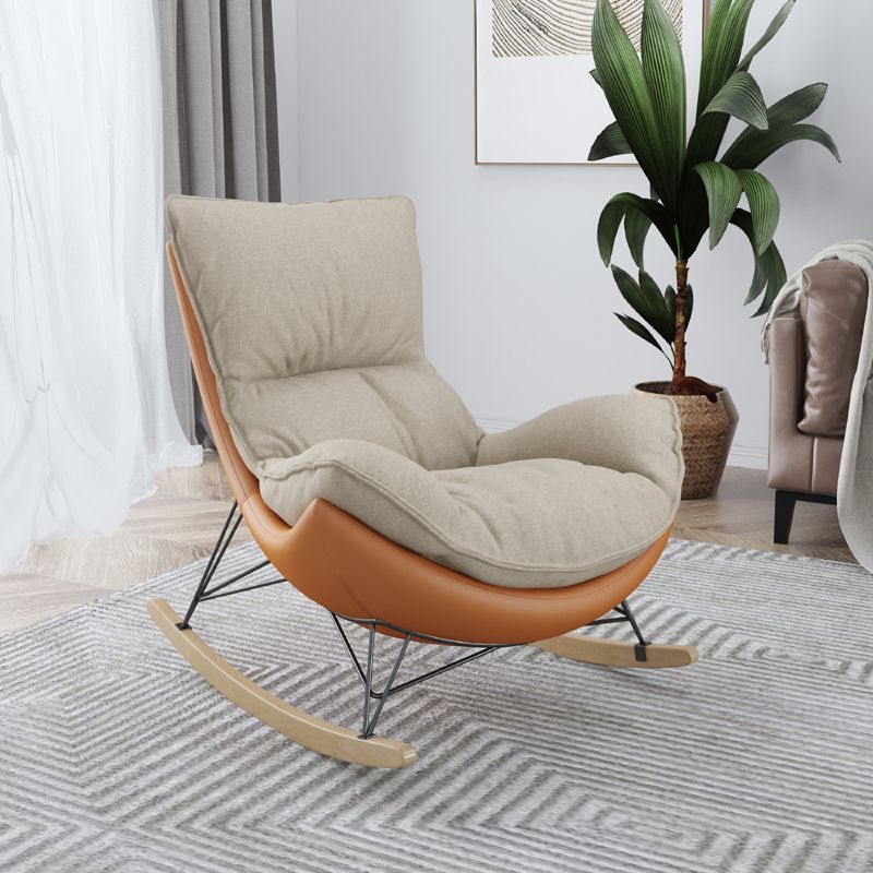 Ergonomic with Ottoman Rocker Chair with Padded Seat Rocking Chair Spindle