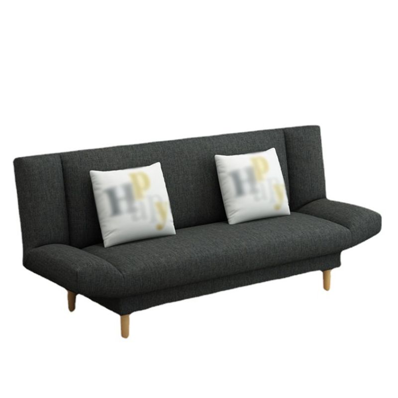 Linen Armless Sleeper with 2 Pillows Back for Apartment 29.53"
