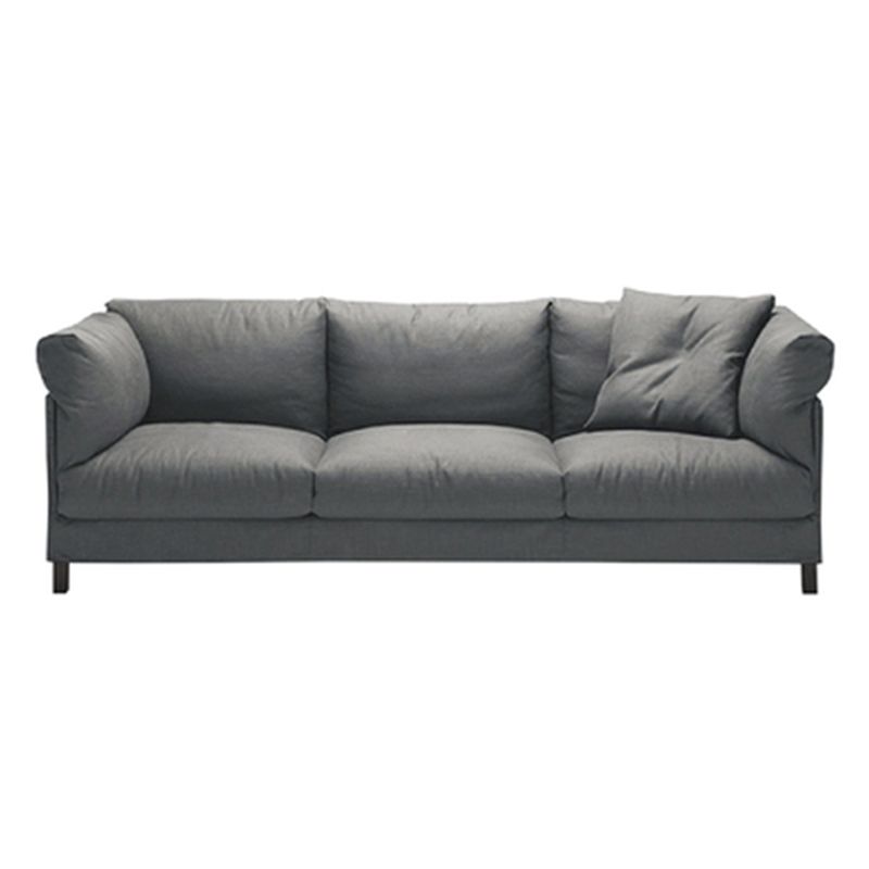 82.67" W x 32.67" D x 32.67" H Contemporary Standard Square Arm Sofa for Living Room