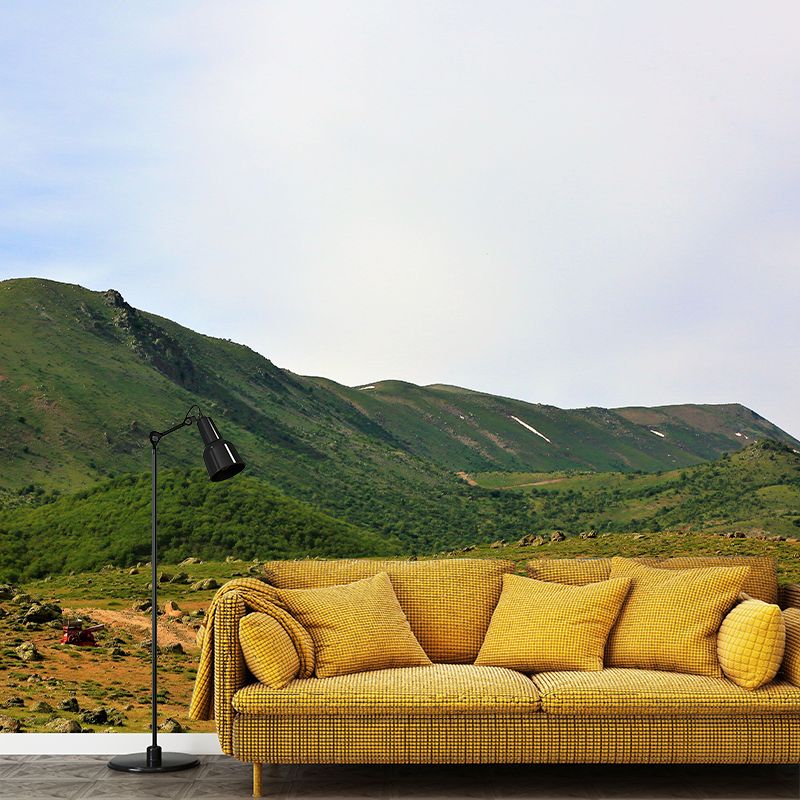 Huge Mountain Wall Mural Wallpaper Modern Style Mildew Resistant for Bedroom