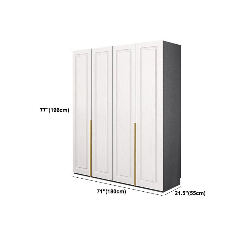 Modern Style Wardrobe White Colour Wooden Wardrobe Closet with Drawer