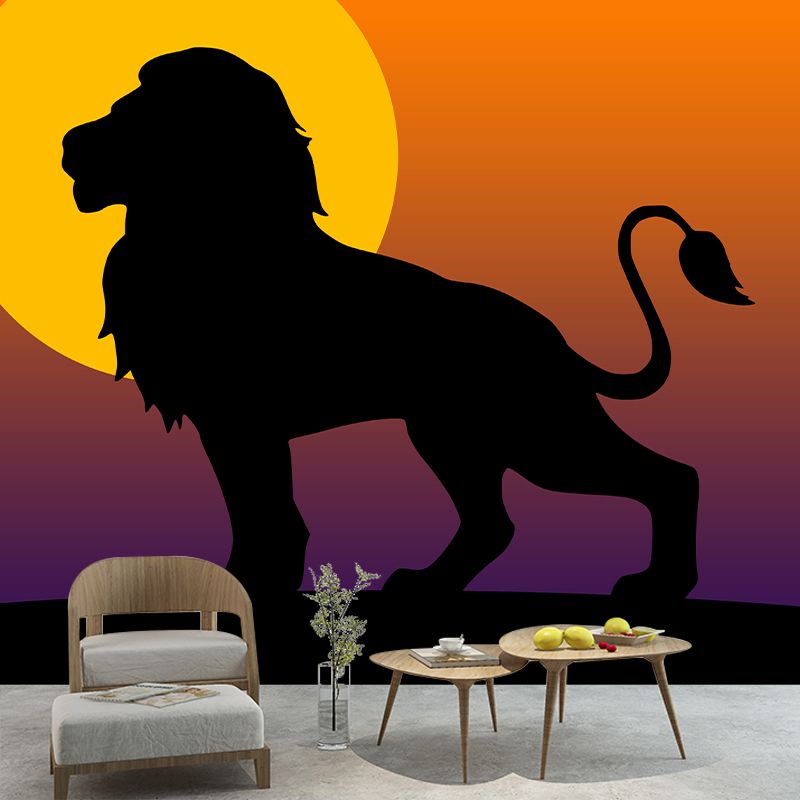 Forest Beast Animal Mural Wallpaper Wall Covering Mildew Resistant for Living Room