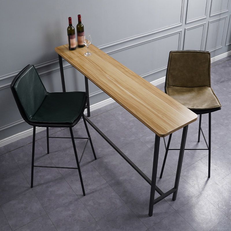 Skandinavische Barhocker aus Leder mit niedriger Rückenlehne und quadratischem Sitz (2er-Set)