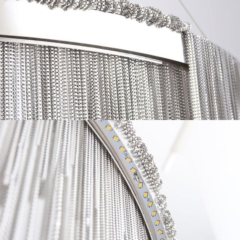 Moderne luxe led kroonluchter metalen lineaire hangende lamp voor binnenruimtes