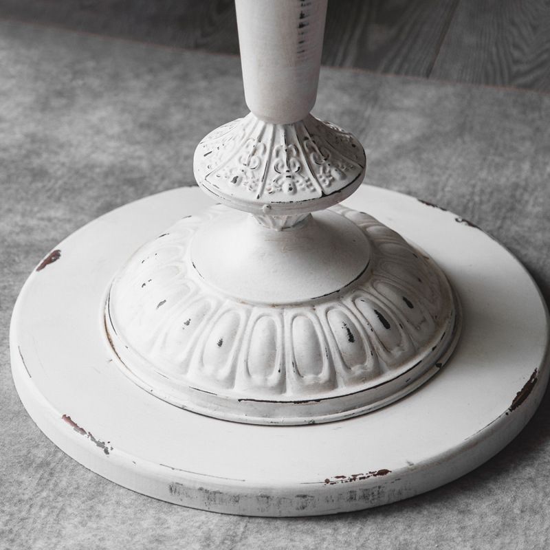 Circular Pedestal Base Design Made of Old Solid Wood Table French Country Style Side Table