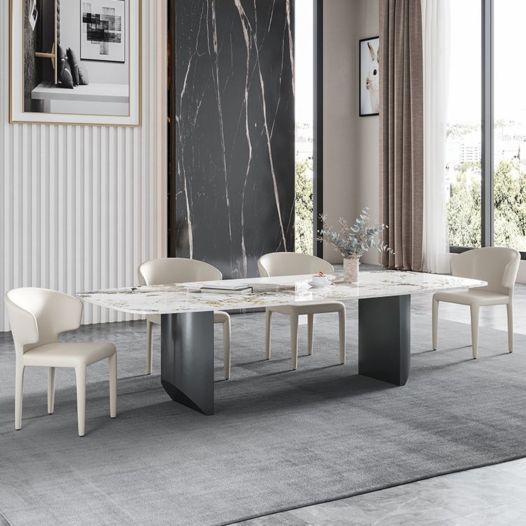 Modern 1/4/5/7 Pieces Rectangle Dining Set Sintered Stone Dining Table with Chairs
