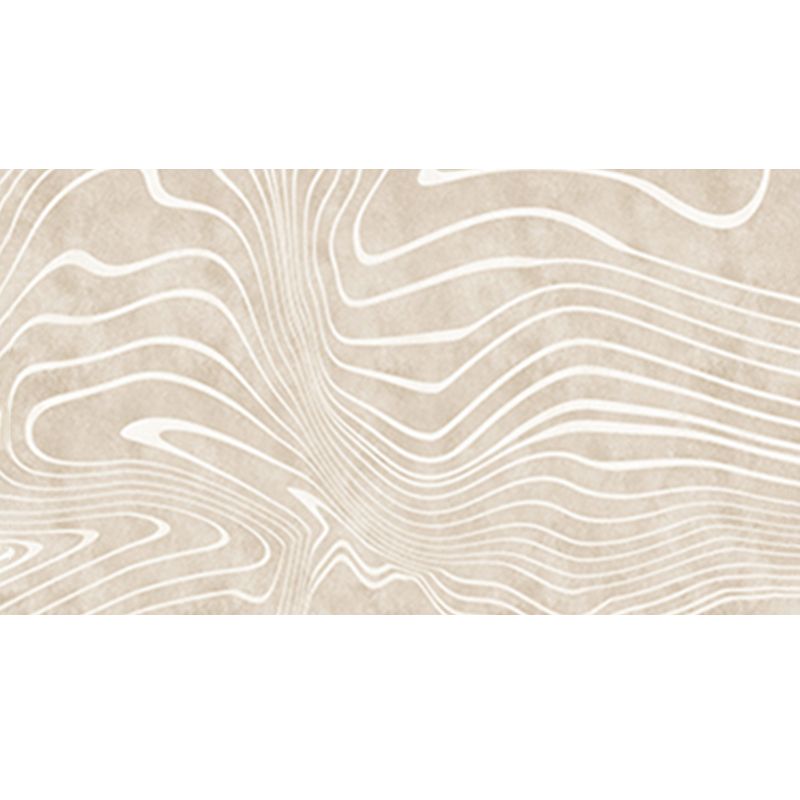 Comfort Geometric Printed Rug Apricot Tone Polyester Area Carpet Non-Slip Backing Rug for Home Decoration