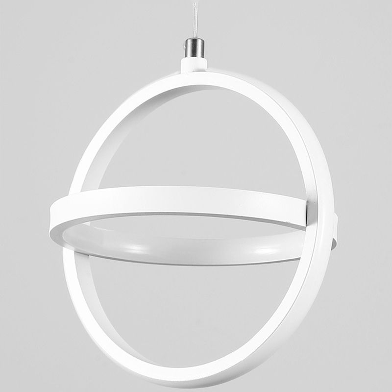 Nordic Style Aluminum Pendant Light Geometric LED Hanging Pendant for Bedroom