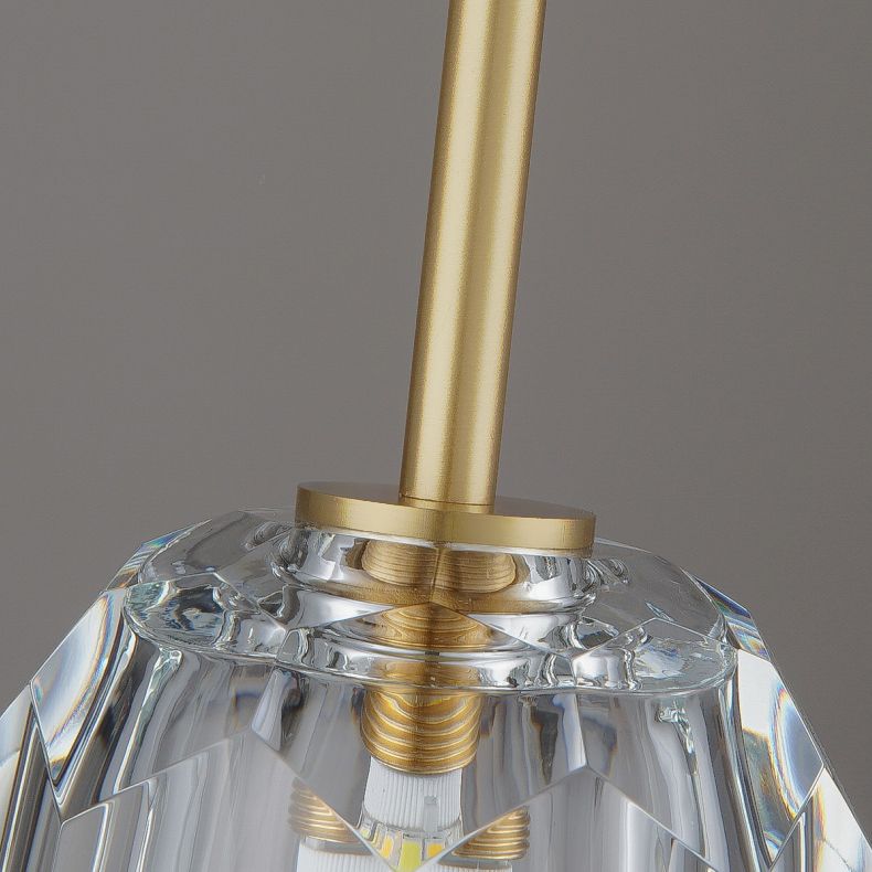 Balle Shade Dining Room Suspension lampe cristal Minimaliste Lumière suspendue en or