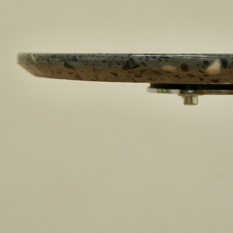 Pedestal Silver Base End Table with Round Top Sofa Side Accent Table