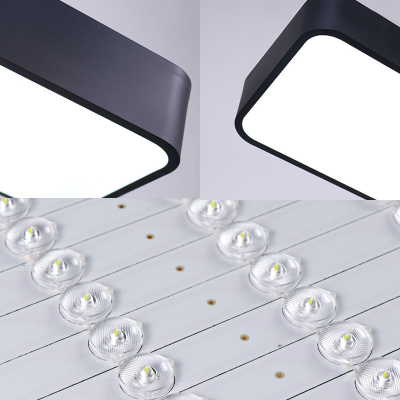 Bureau de style contemporain Rectangle en forme de pendentif LED Lumières décoratives