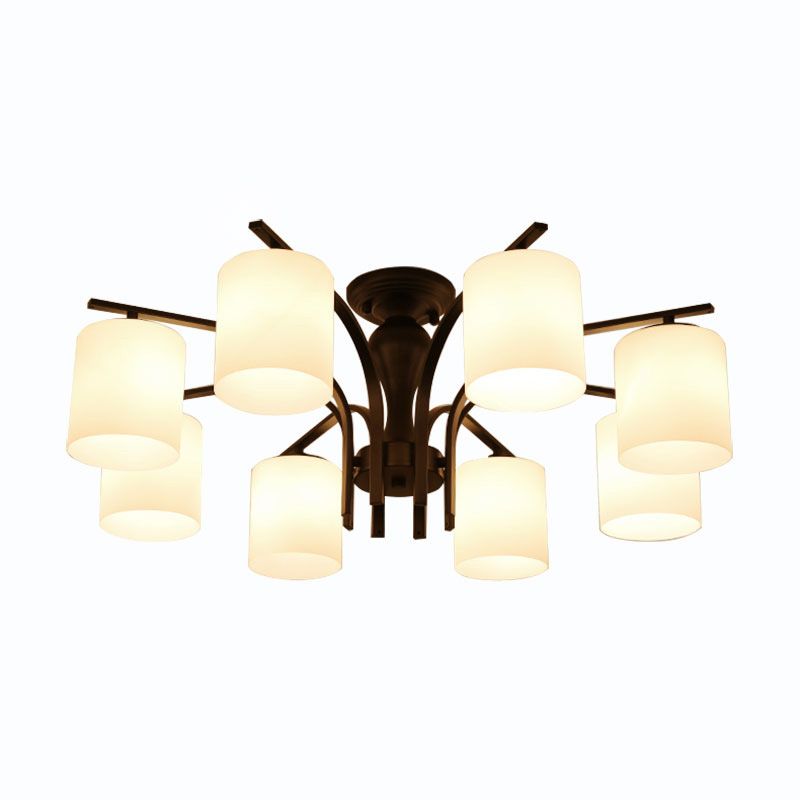 Modern Flush Mount Light Simple Ceiling Lamp with Glass Shade for Drawing Room Living Room