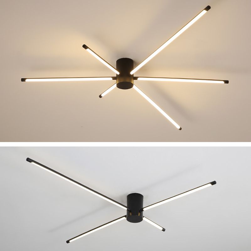 Strips Halbbündige Deckenleuchte Moderner Metall-LED-Deckenleuchte für halbbündige Montage