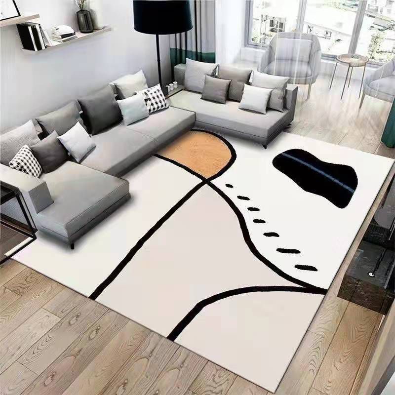 Modern Pink Carpet Polyester Color Lump Rug Washable Rug for Home Decor