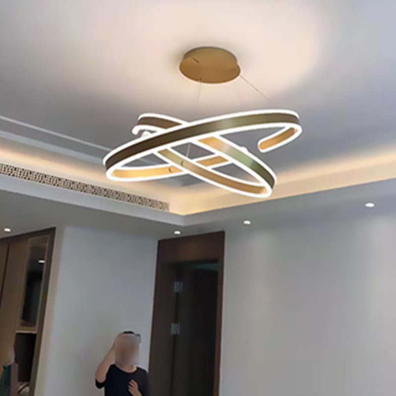 Simplicità creativa Luce a sospensione multistrato per caffetteria da salotto