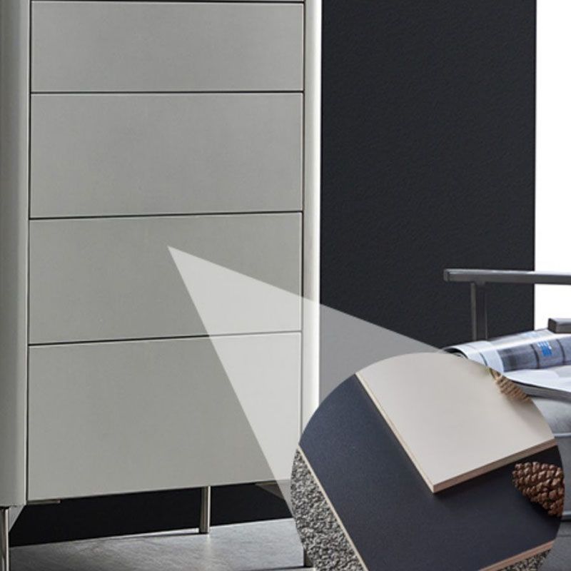 Contemporary Stone Storage Chest Vertical Bedroom Chest with Drawers