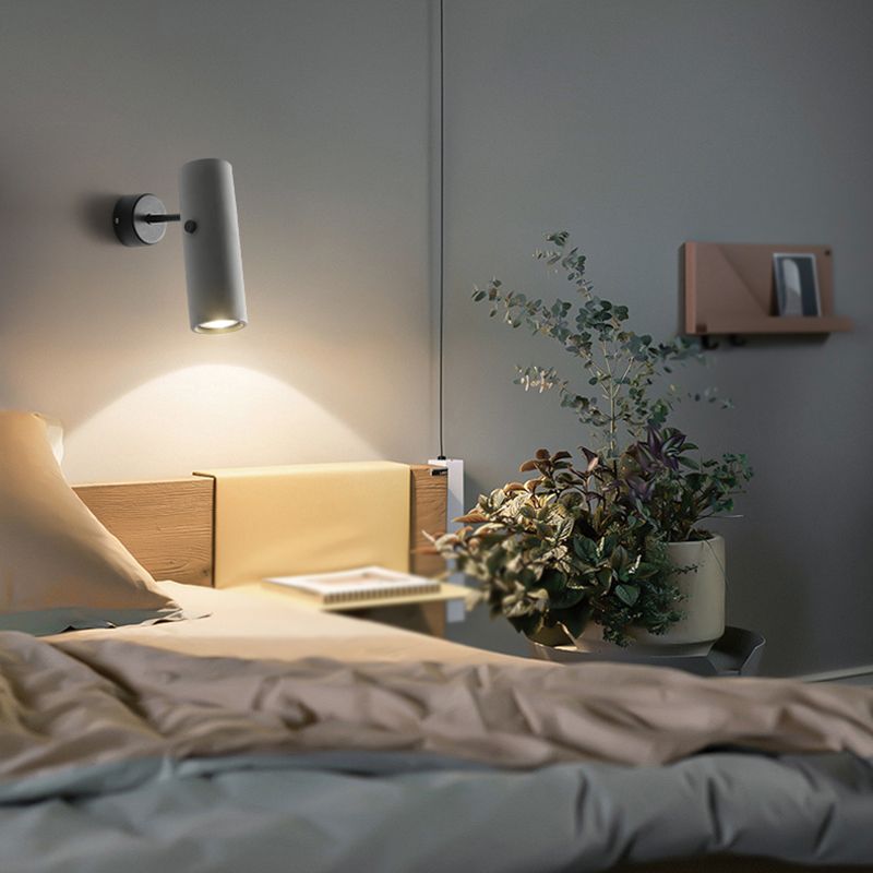 1-Light Wall Lamp Modern Concrete Shade Wall Mounted Lighting for Bedroom