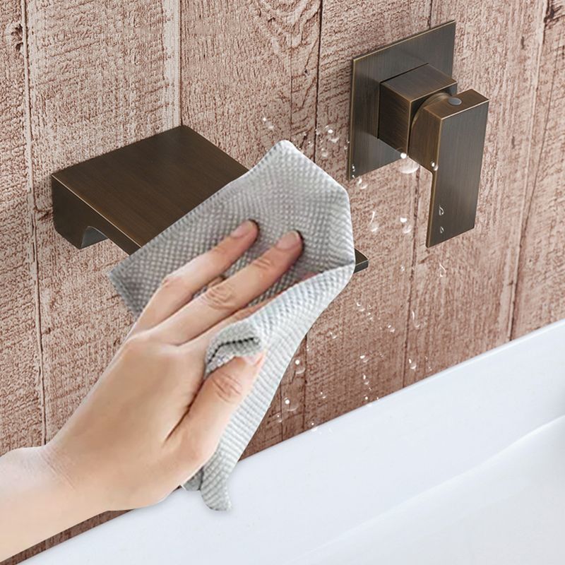 Modern Wall Mounted Bathroom Faucet Copper Single Handle Low Arc Vessel Faucet