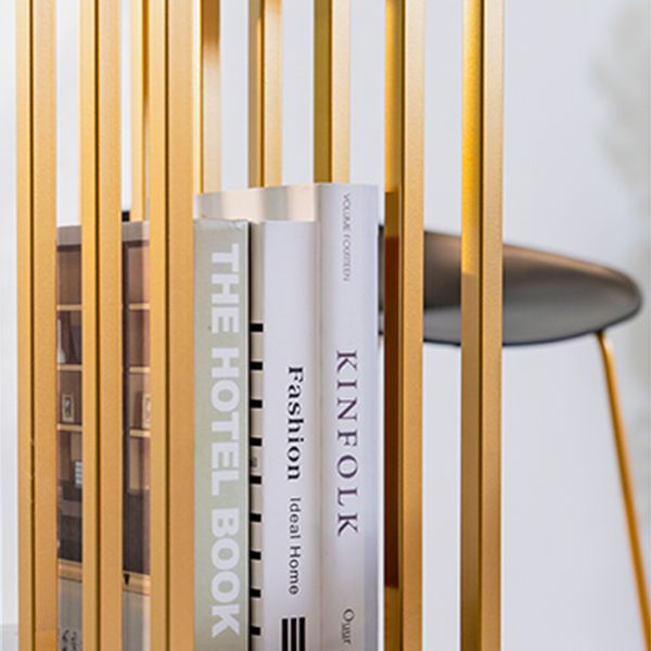 Faux Marble Bistro Table 2-shelf Rectangle Bar Height Cocktail Table with Metal Base