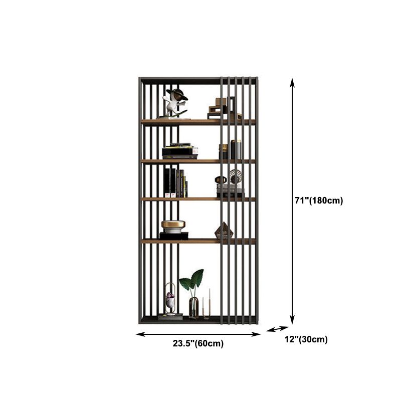 Black Color Modern Style Bookshelf Metal Bookcase for Home Use