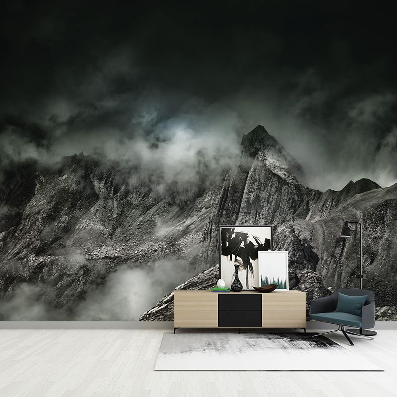Mountain Scenery Wall Mural Modernism Style Wall Decoration for Sleeping Room