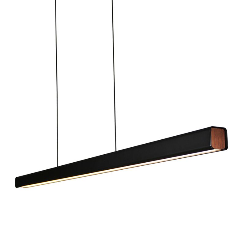 Luces de isla lineal de estilo simple lámparas colgantes de led de restaurante de 1 luces con sombra acrílica