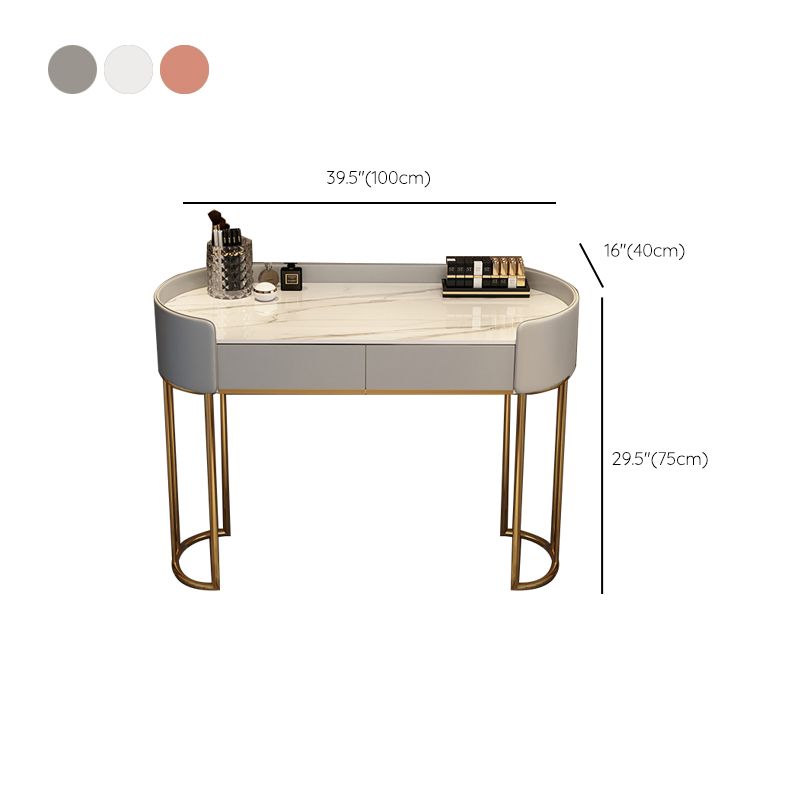 Standing Makeup Vanity Desk Lighted Mirror Makeup Vanity Set with Drawer