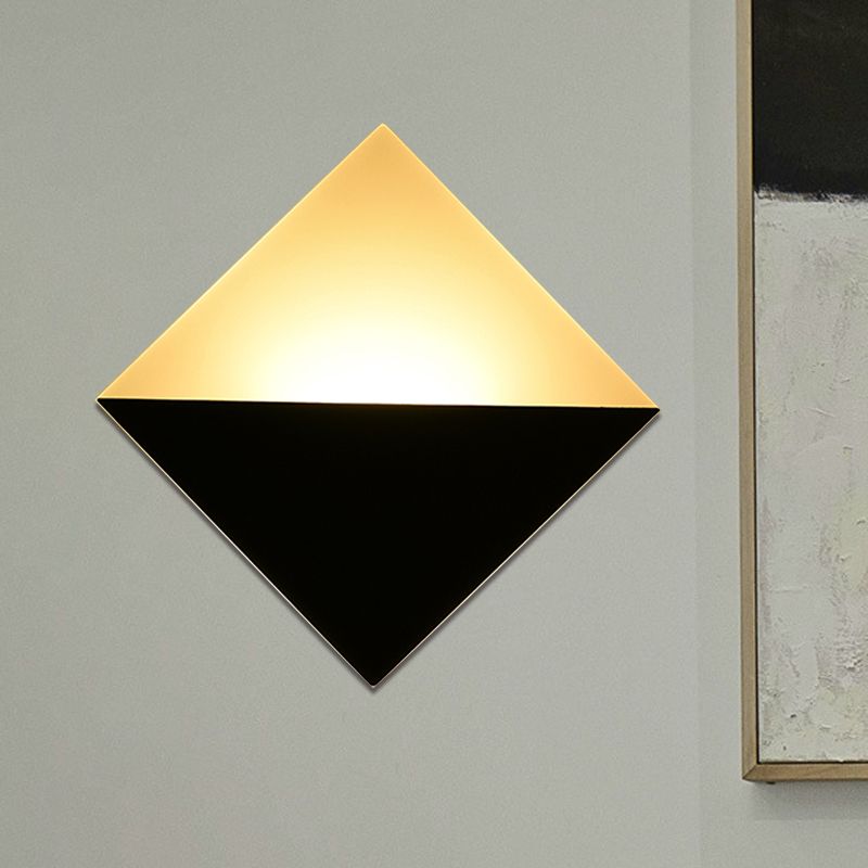 Lampada a parete a led da 8 "con tonalità acrilica ombra bianca/bianca a parete quadrata funce