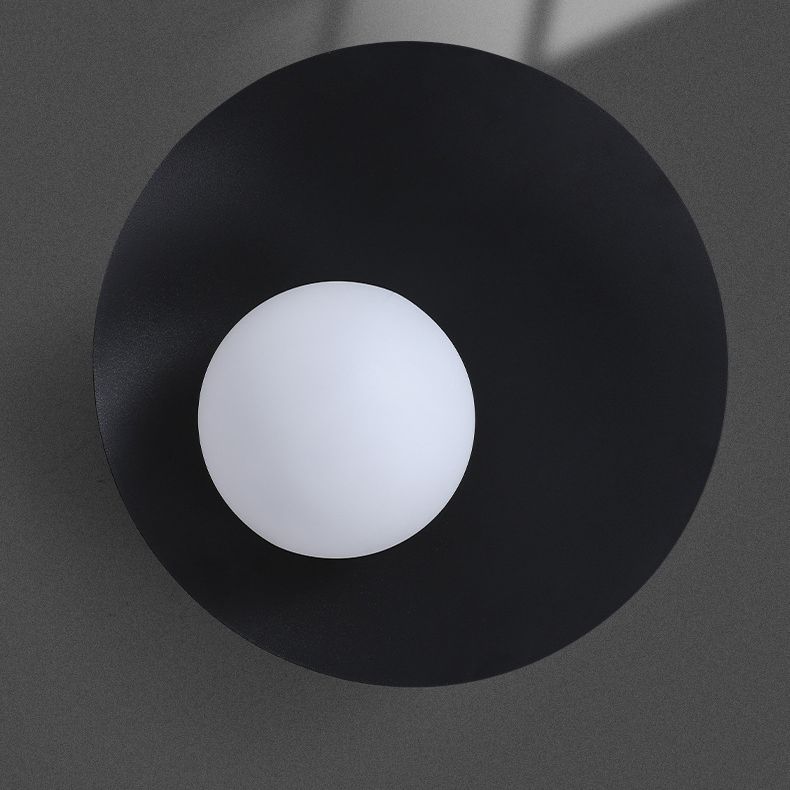 Single Black Flush Mount Lighting Unique Metal LED Ceiling Light