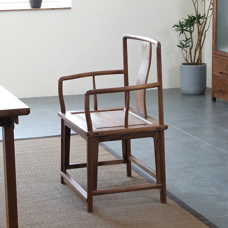 Modern Kitchen Dining Chair Solid Wood Open Back Dining Chair