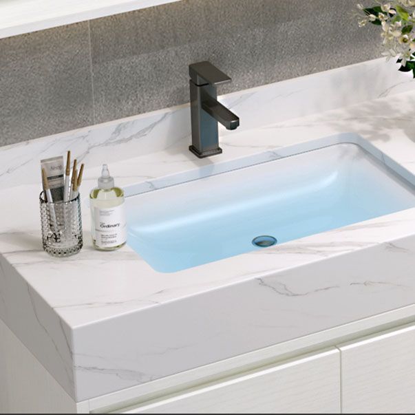 Metal Frame Vanity 2 Doors Double Sink Mirror Freestanding Vanity Set with Drawers