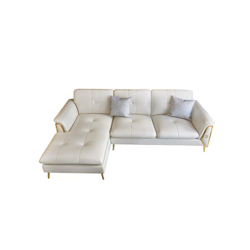 Contemporary Biscuit Back Sofa with Flared Arm for Apartment 36.61"