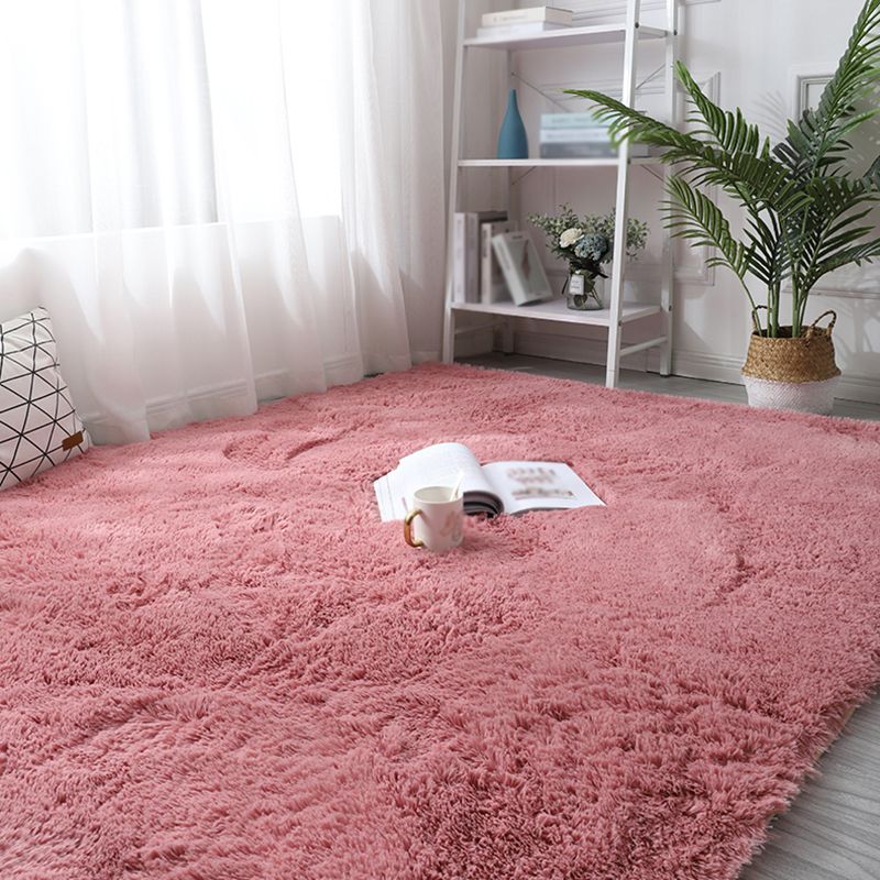 Multicolor Comfort Area Carpet Polyester Solid Indoor Rug Anti-Slip Backing Carpet for Living Room