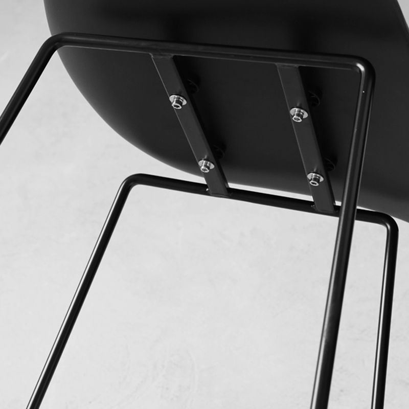 Scandinavian Style Bar-stool with Sled Legs Bucket Seat Counter Stool for Kitchen Bar